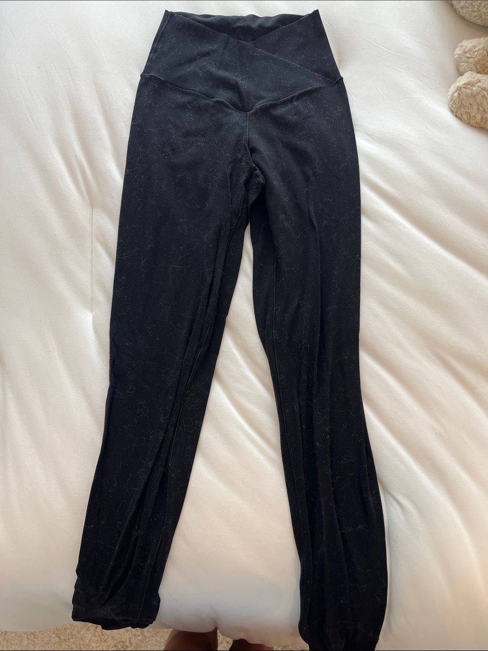 Offline Girls Black High-Waist Leggings with Crossover Waistband